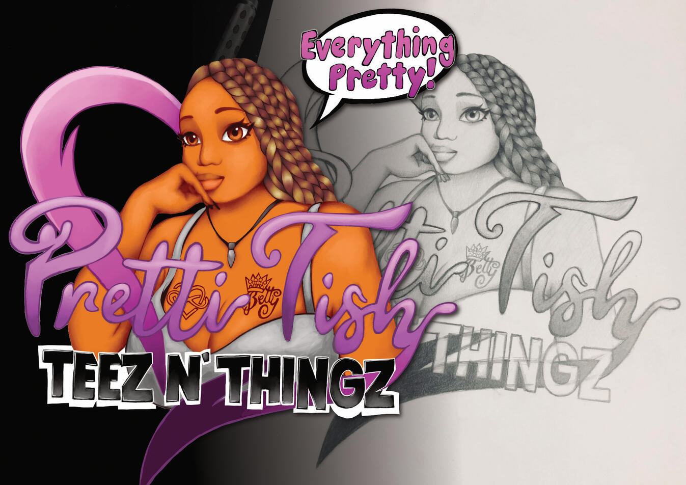 Logo Design for "Pretti Tish Tees n' Thingz"!